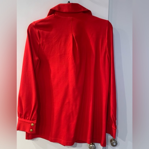 NWT Tuckernuck Red Knit Jojo Blazer Jacket with Gold Trim S - Picture 2 of 10